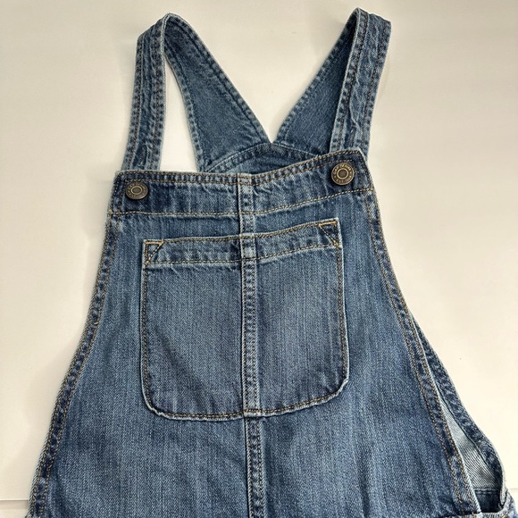 GAP Kids Girls Denim‎ Shortalls Sz L Medium Wash - Picture 4 of 10